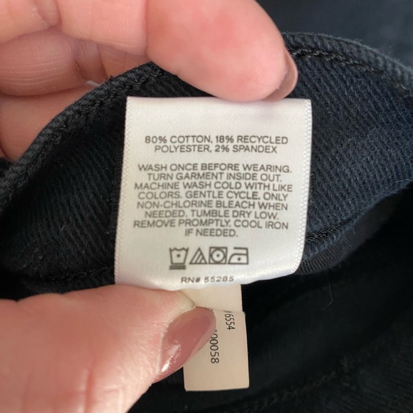 High-Rise Black Straight-Leg Jeans 6R - Picture 6 of 7